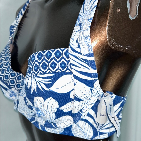 Tommy Bahama Island Cays Blooms cross back Bikini Top - 34DD - New - Picture 4 of 7